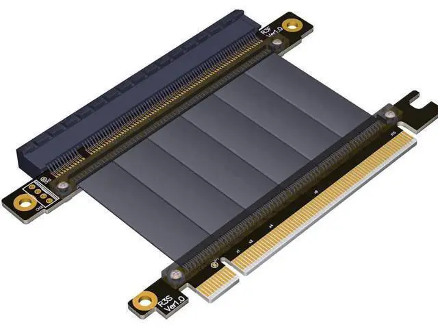 Alt view image 3 of 5 - X16 to 3.0 X16 Male to Female Riser Extension Cable Graphics Card PC Install Chasis PCI Express Extender Ribbon 128G/Bps
