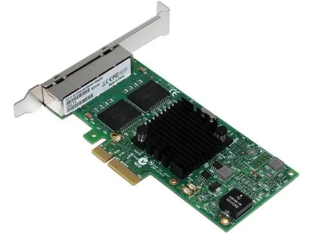 Alt view image 5 of 5 - Card PCI-Express PCIe X4 Four RJ45 Gigabit Ports Server Adapter NIC I350-T4