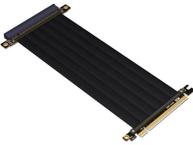 Alt view image 4 of 5 - X16 to 3.0 X16 Male to Female Riser Extension Cable Graphics Card PC Install Chasis PCI Express Extender Ribbon 128G/Bps