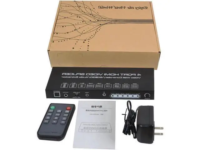 Alt view image 2 of 7 - Video Wall Controller Splicer, 4K @30Hz 4 Port HDMI Multimedia Interface Switcher, IR RS232 2X2 TV 4K 1x2 1x3 1x4 Processor SPDIF 3.5mm Out Audio HDMI Video Splicer Splitter Switch