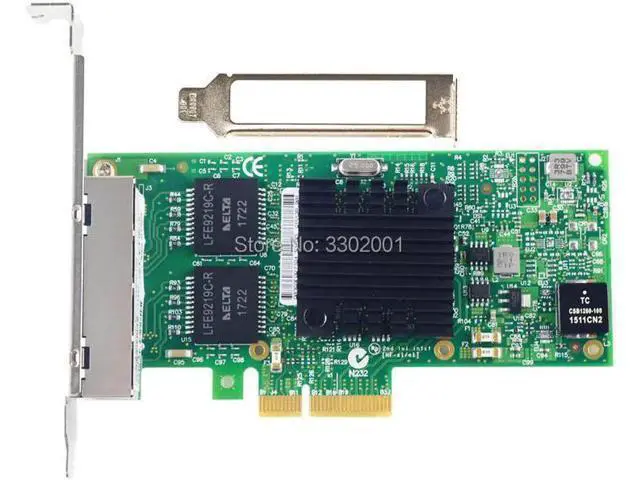 Alt view image 4 of 5 - I350-T4V2 4-Port Gigabit Ethernet PCI-Express X4 I350AM4 Server Adapter Network Card