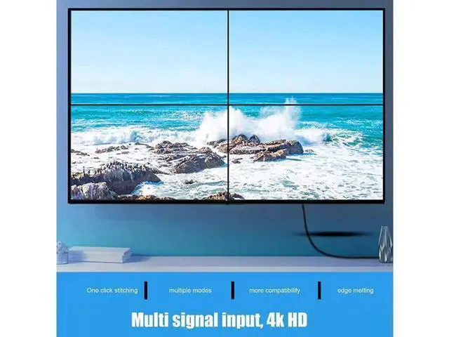 Alt view image 3 of 7 - Video Wall Controller Splicer, 4K @30Hz 4 Port HDMI Multimedia Interface Switcher, IR RS232 2X2 TV 4K 1x2 1x3 1x4 Processor SPDIF 3.5mm Out Audio HDMI Video Splicer Splitter Switch
