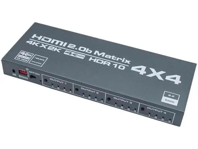 Alt view image 4 of 6 - 4 In 4 Out HDMI-Compatible Splitter 4K@60Hz HDMI-Compatible Matrix Switcher Support Dolby HDR HDCP 2.2 With IR Control