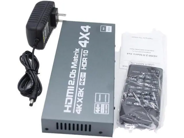 Alt view image 6 of 6 - 4 In 4 Out HDMI-Compatible Splitter 4K@60Hz HDMI-Compatible Matrix Switcher Support Dolby HDR HDCP 2.2 With IR Control