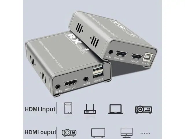 Alt view image 4 of 6 - 20Km HDMI Fiber Optic KVM Extender via SC Fiber cable 1080P HDMI USB Fiber Optical Extender Transmit Support USB Keyboard Mouse