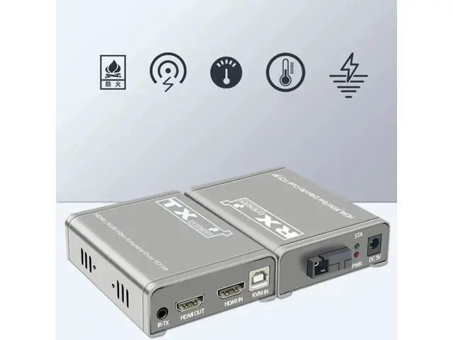 Alt view image 5 of 6 - 20Km HDMI Fiber Optic KVM Extender via SC Fiber cable 1080P HDMI USB Fiber Optical Extender Transmit Support USB Keyboard Mouse