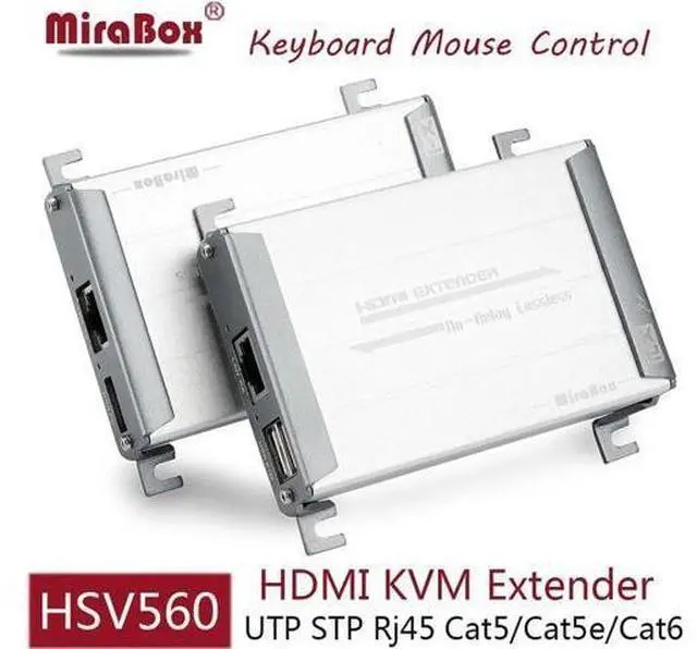 Main image of HDMI USB Extender with Keyboard Mouse Control 80m HDMI KVM Extender over UTP Cat5/5e/Cat6 Network By Rj45 Ethernet