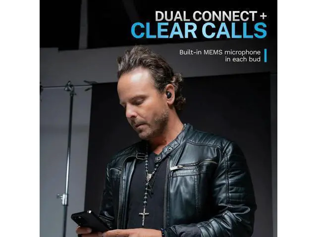 Alt view image 3 of 7 - JLab GO Pop Active Noise Cancelling True Wireless Earbuds, Charging Case, Teal Black