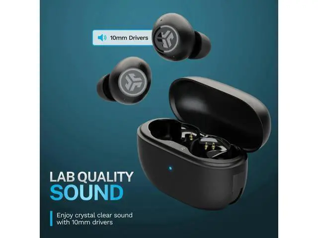 Alt view image 7 of 7 - JLab GO Pop Active Noise Cancelling True Wireless Earbuds, Charging Case, Teal Black