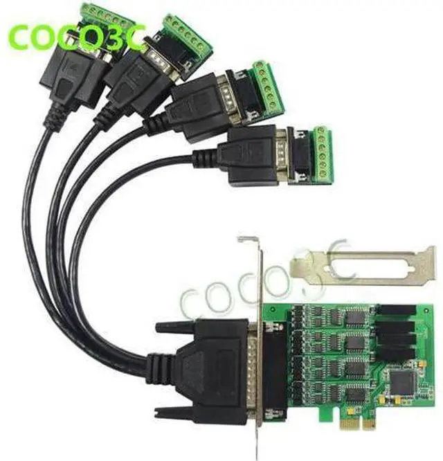Main image of Aomoproing PCI express 4 ports Serial RS422 RS485 card PCI-e to Multi RS-422 RS-485 adapter PCIe Industrial I/O Card + low profile bracket