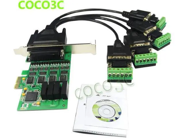 Alt view image 4 of 6 - Aomoproing PCI express 4 ports Serial RS422 RS485 card PCI-e to Multi RS-422 RS-485 adapter PCIe Industrial I/O Card + low profile bracket
