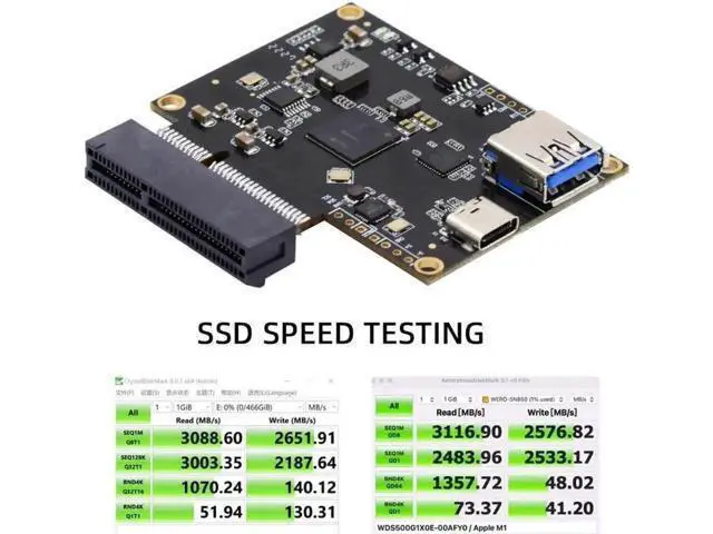 Alt view image 5 of 7 - Aomoproing Type-C USB4 40Gbps to PCI-E SSD 4x Graphics Card Converter Cable USB4.0 40Gbps JHL7440 Chipset