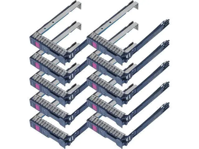 Alt view image 2 of 4 - Aomoproing 10-Pack Hard Drive Tray Caddy 2.5" NVMe SSD Caddy 727695-001 Hard Drive Bracket Compatible with H-P Proliant DL325 DL360 DL380 DL385 DL560 DL580 ML350 Gen10 G10 Servers