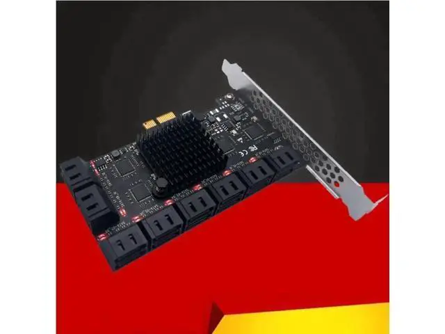 Alt view image 2 of 4 - Aomoproing PCIE SATA Card PCIe to 16 Ports SATA 3.0 6G SSD Adapter Card Computer Accessories Support 16 SATA 3.0 Devices