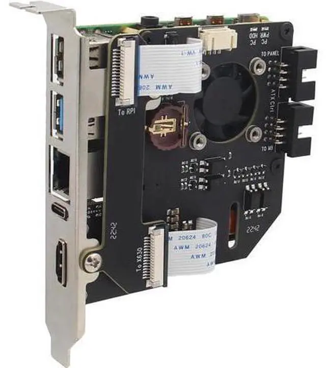 Alt view image 5 of 6 - Pi 4B PCIe KVM over IP PiKVM-A8 Support PiKVM v3 PoE ATX HDMI CSI
