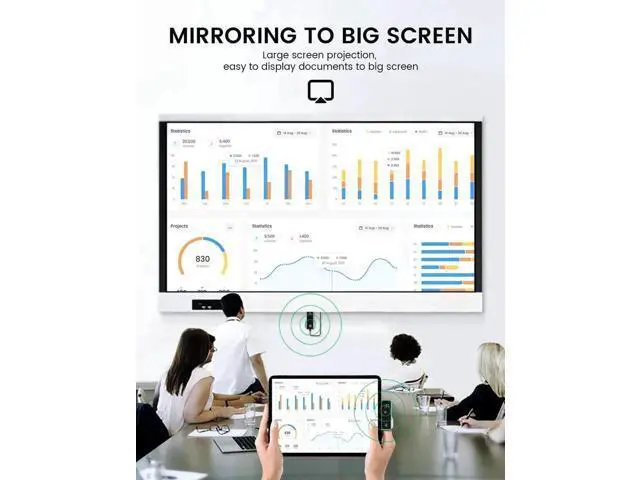 Alt view image 3 of 7 - Wireless HDMI Transmitter and Receiver, Support Type-C 3.1 USBC Port Smartphone/Tablet/Laptop, Plug and Play, Portable Wireless HDMI Extender Kit for Streaming Video/Audio to HDTV/Projector/Monitor