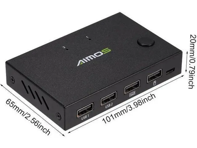 Alt view image 2 of 6 - HDMI-compatible Splitter 4K Switch KVM switch Usb 2.0 2 in1 Switcher For computer monitor Keyboard And Mouse EDID / HDCP Printer