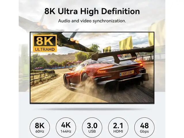 Alt view image 7 of 7 - AomoproinDual Monitor HDMI KVM Switch 4 Computers 2 Monitors 8K@60Hz 4K@120Hz 4 Port KVM Switches for 4 PC Share 4 USB 3.0 Devices Support Copy and Extend Mode Includes Remote Control and Power Adapte