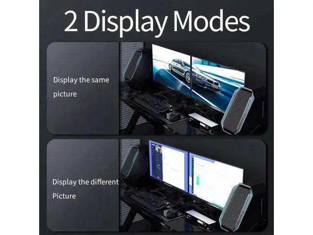 Alt view image 3 of 6 - KVM Switch HDMI+DP Switch KVM 4K Dual Monitor 2x2 Sharing 2 Hdmi 2 Display 4 USB For Mouse Keyboard Printer Udisk