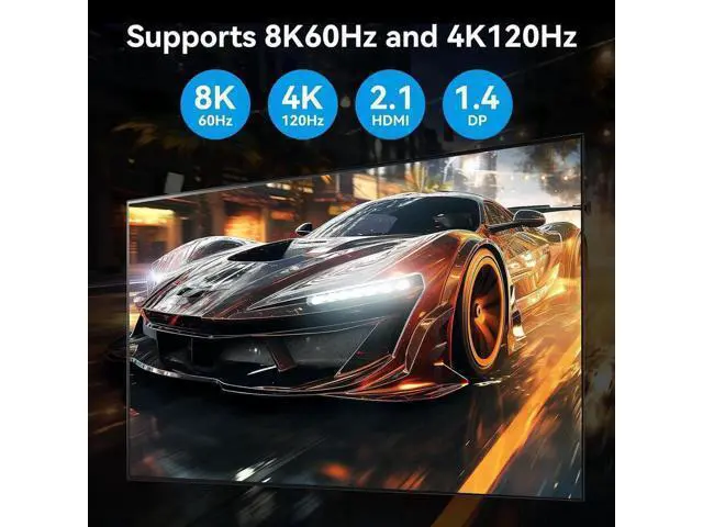 Alt view image 2 of 7 - 8K@60Hz HDMI+2 Displayport KVM Switch 3 Monitors 2 Computers 4K@120Hz USB 3.0 DP KVM Swtiches Triple Monitor 2 Port for 2 PC Share 1 Set of Keyboard Mouse Printer Hard Disk Etc Support Extended Mode