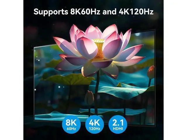 Alt view image 6 of 7 - 8K@60Hz HDMI KVM Switch 3 Monitors 2 Computers USB 3.0 KVM Switcher with 4 USB Ports Monitor Switch for 2 Computers Support Extended & Copy Mode Wired Controller 12V DC Adapter 2 USB Cables Included