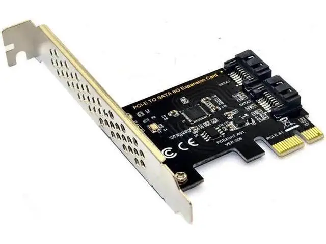Alt view image 4 of 6 - Aomoproing PCI Express SATA 3 Controller Card 2 Port PCIe SATA III 6GB/s Internal Adapter Converter for Desktop PC Supports SSD and HDD