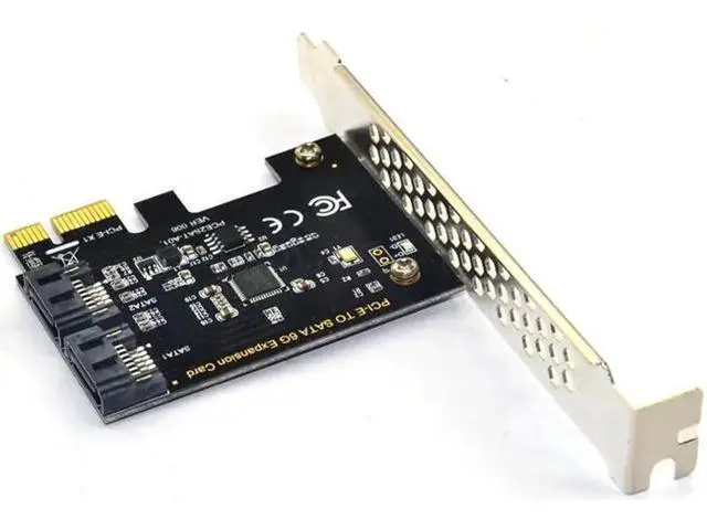 Alt view image 5 of 6 - Aomoproing PCI Express SATA 3 Controller Card 2 Port PCIe SATA III 6GB/s Internal Adapter Converter for Desktop PC Supports SSD and HDD