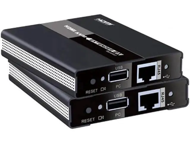 Alt view image 4 of 6 - HDMI KVM Extender Switch Over RJ45 Ethernet Network USB KVM HDMI Extension 60M POC 1080P Over CAT5e/6 For PS4 USB