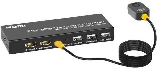 Main image of Switch 2In 2 Out Dual Screen Expansion two computers share two monitors share USB keyboard mouse hdmi-compatible switcher