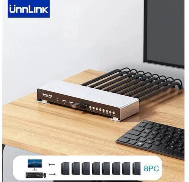 Main image of Switch Hdmi 4K USB KVM Switch 8 Ports for Computer Laptop Xbox PS4/PS5 Monitor TV Projector
