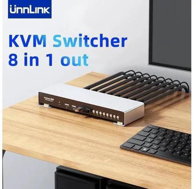 Main image of 4K HDMI USB KVM Switch 8 Ports for Computer Laptop Xbox PS4/PS3 to Monitor TV Projector