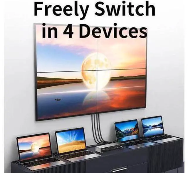 Alt view image 2 of 6 - HDMI DVI Video Wall Controller 4 In 4 Out 1080P TV Splicing 1X2 1X3 1X4 2X1 3x1 4X1 2X2 HDMI Splitter Switch