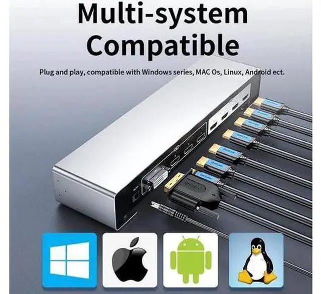 Alt view image 4 of 6 - HDMI DVI Video Wall Controller 4 In 4 Out 1080P TV Splicing 1X2 1X3 1X4 2X1 3x1 4X1 2X2 HDMI Splitter Switch