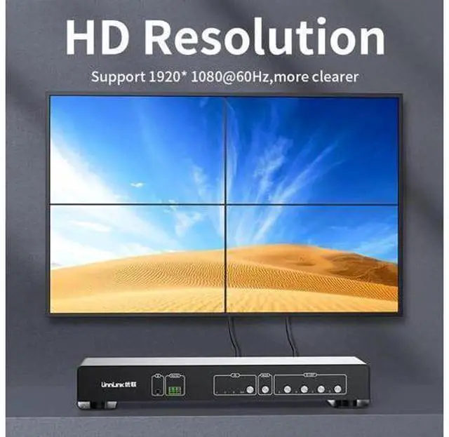 Alt view image 5 of 6 - HDMI DVI Video Wall Controller 4 In 4 Out 1080P TV Splicing 1X2 1X3 1X4 2X1 3x1 4X1 2X2 HDMI Splitter Switch