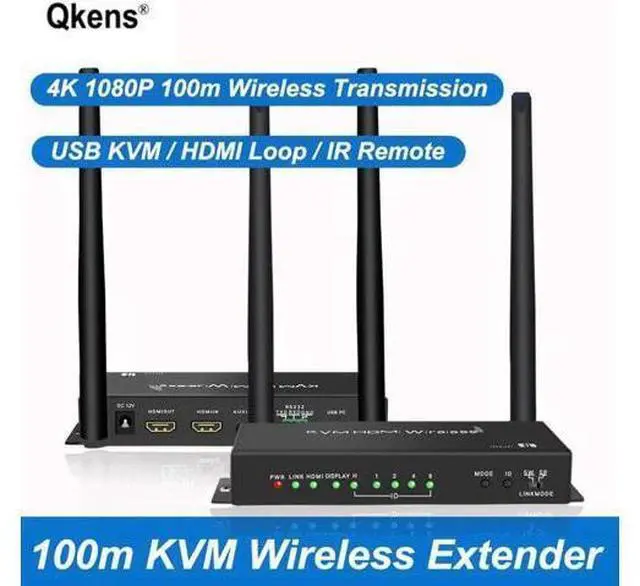 Main image of 1080p 4K Wireless Transmission Display Adapter USB KVM HDMI Extender PC To TV Monitor Audio Video Transmitter and Receiver 100m