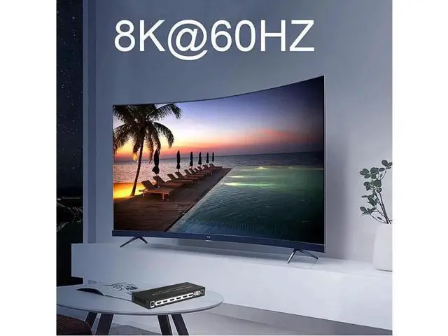 Alt view image 4 of 7 - 2.1 8K HDMI Matrix 4x2, 8K @30Hz 8K@60HZ 4K@60Hz 120Hz HDMI Switch HDR ARC/CEC Switch Splitter 4 in 2 Out Optical SPDIF 5.1CH + RCA Stereo Audio Extractor HDMI Switcher