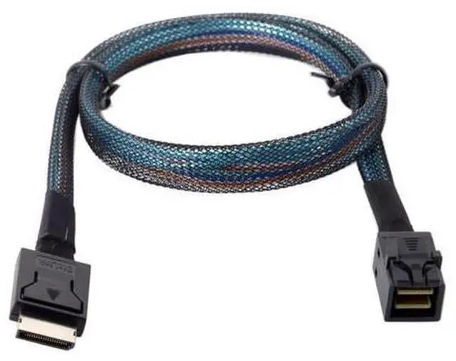 Alt view image 4 of 5 - NFHK OCuLink PCIe PCI-Express SFF-8611 4i to SFF-8643 SSD Data Active Cable 50cm