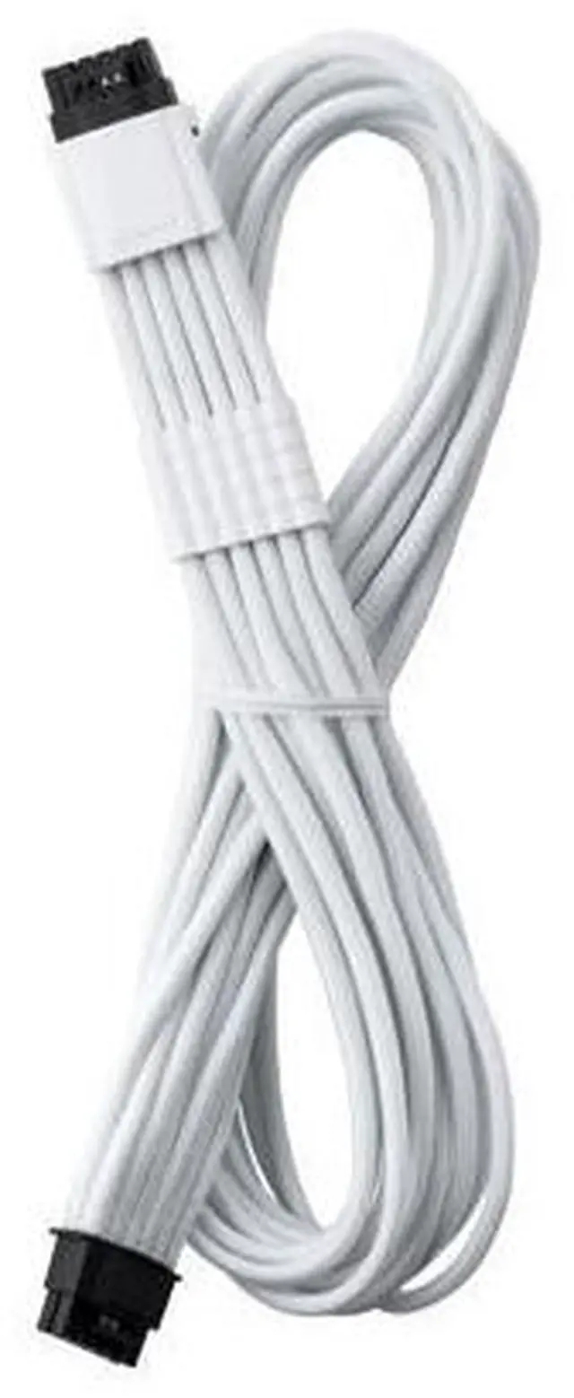 Main image of CableMod Universal Pro ModMesh Sleeved 12V-2x6 12VHPWR StealthSense Direct PCIe Cable (White, 16-pin to 16-pin, 60cm)