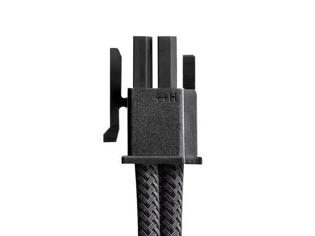 Alt view image 3 of 4 - CableMod Universal Pro ModMesh Sleeved 12V-2x6 12VHPWR StealthSense Direct PCIe Cable (White, 16-pin to 16-pin, 60cm)
