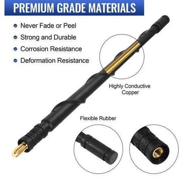 Alt view image 4 of 5 - VOFONO Antenna for 2007-2026 Jeep Wrangler 4xe JK JL Unlimited Willys Gladiator JT Rubicon Sahara, Jeep Gladiator Accessories, 13 Inch Jeep Wrangler Antenna Replacement for AM FM Radio Reception