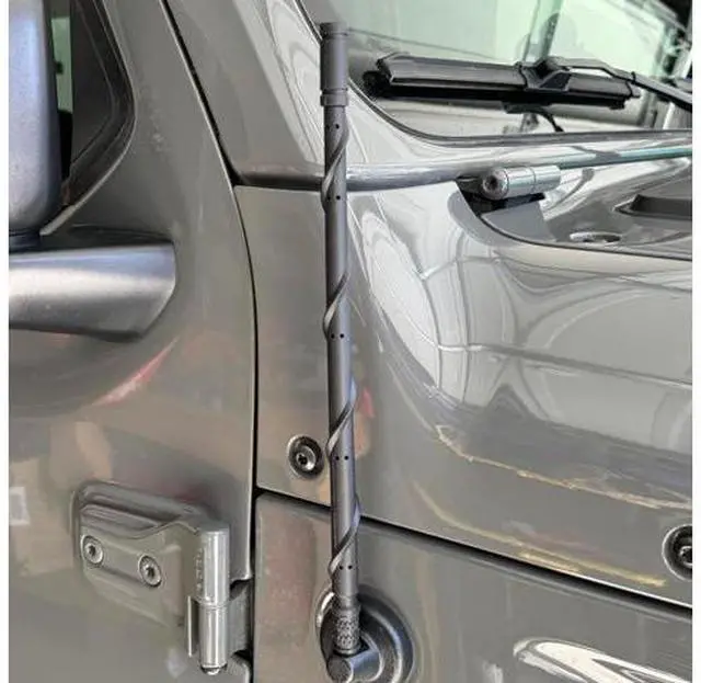 Main image of VOFONO Antenna for 2007-2026 Jeep Wrangler 4xe JK JL Unlimited Willys Gladiator JT Rubicon Sahara, Jeep Gladiator Accessories, 13 Inch Jeep Wrangler Antenna Replacement for AM FM Radio Reception