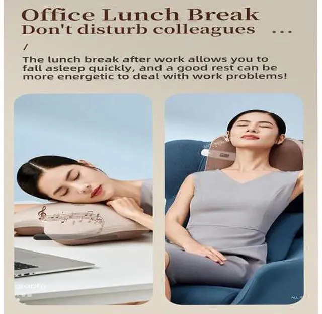 Alt view image 4 of 5 - Pillow Speaker Portable Sleep Sound System for Side Sleepers White Noise Machine for Relaxation and Sleep Aid Perfect for Travel Home and Bedtime Use