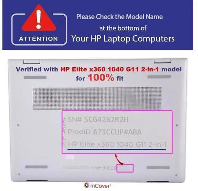 Alt view image 3 of 5 - mCover Case Only Compatible for 2024~2025 14" HP Elite x360 1040 G11 2-in-1 Series Windows Laptop (NOT Fitting Any Other HP Models) - Blue