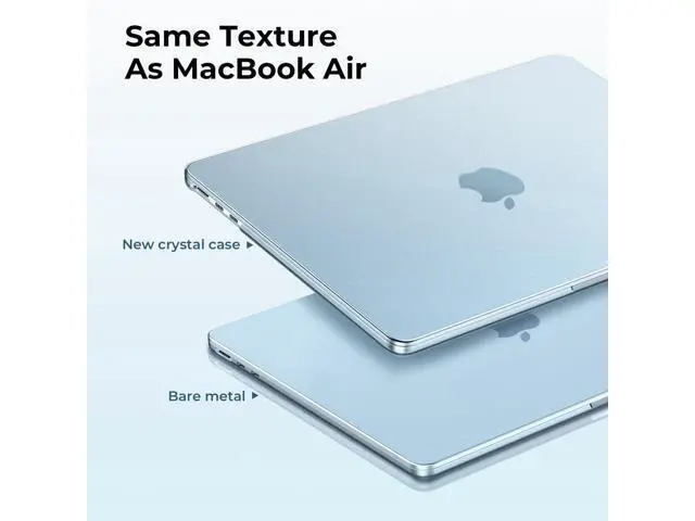 Alt view image 5 of 5 - EooCoo Compatible with MacBook Air 13 inch Case M4 2025 2024-2022 M3 M2 A3240 A3113 A2681, Matte Scratch Resistant Protective Hard Shell Cover Compatible for MacBook Air 13.6 inch Case, Sky Blue