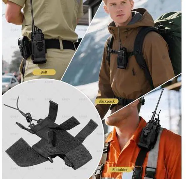 Alt view image 3 of 5 - SAMCOM Radio Holster Holder Case Military Heavy Duty Pouch Bag for Dult Belt Two Ways Walkie Talkies Adjustable Storage,2 Packs