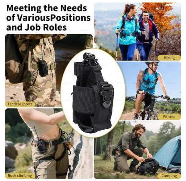 Alt view image 4 of 5 - SAMCOM Radio Holster Holder Case Military Heavy Duty Pouch Bag for Dult Belt Two Ways Walkie Talkies Adjustable Storage,2 Packs