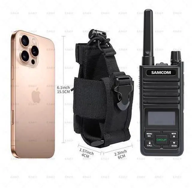 Alt view image 5 of 5 - SAMCOM Radio Holster Holder Case Military Heavy Duty Pouch Bag for Dult Belt Two Ways Walkie Talkies Adjustable Storage,2 Packs