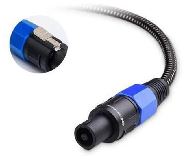 Alt view image 2 of 5 - Cable Matters 2-Pack, Premium Braided 12AWG Speaker Cable 6 ft Compatible with Speakon NL4FC Port