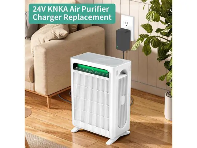 Alt view image 2 of 5 - 24V KNKA Air Purifier Charger Replacement Compatible with APH4000, Power Cord AC Adapter for KNKA APH4000 HEPA Air Cleaner