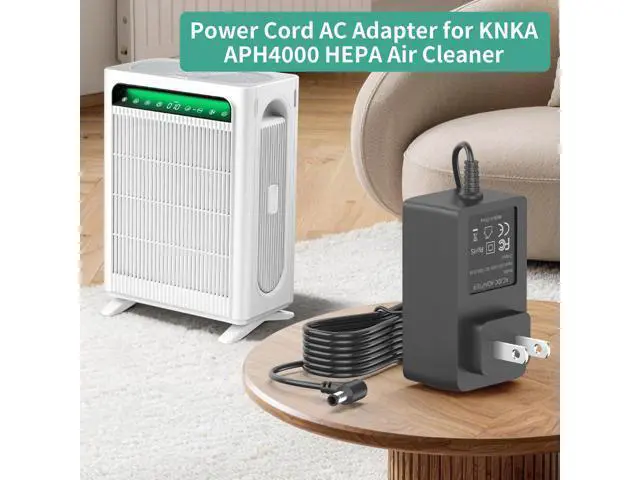 Alt view image 3 of 5 - 24V KNKA Air Purifier Charger Replacement Compatible with APH4000, Power Cord AC Adapter for KNKA APH4000 HEPA Air Cleaner